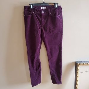 Banana Republic Skinny Fit Purple Corduroys sz 10